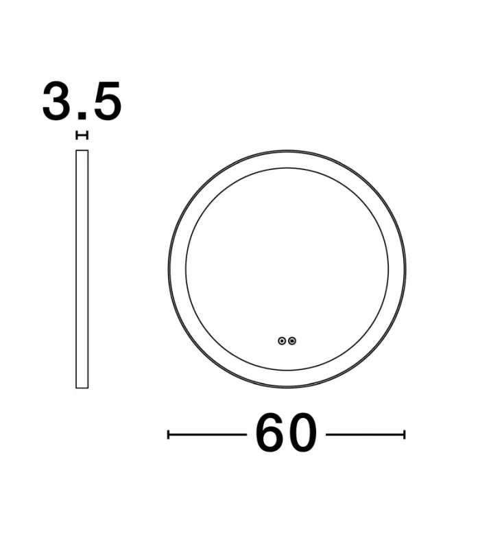 Zrkadlo NOVA LUCE 9006016 LED 20W 682lm 4000K 230V IP44
